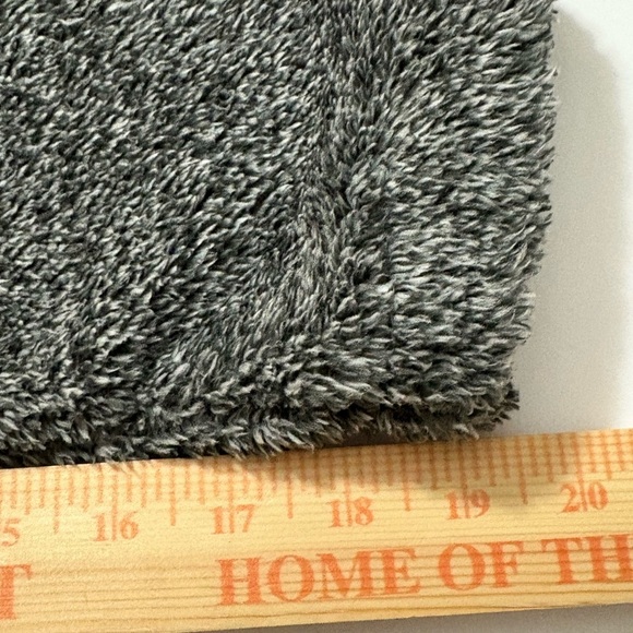 P.J. Salvage Cozy Gray 1/4 Zip Faux Fur  with Marled Texture Pullover Loungewear - Picture 7 of 12